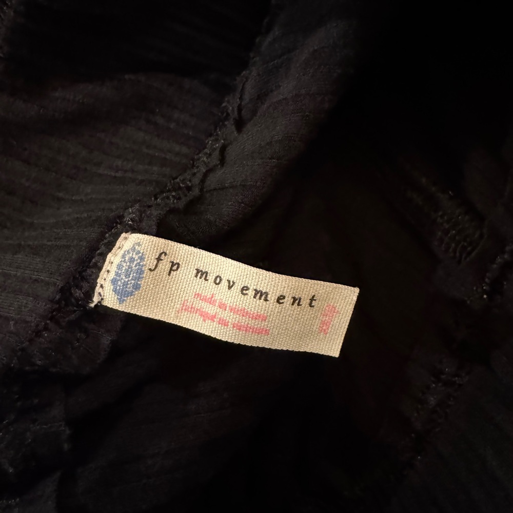 Free People Movement Blissed Out Black Wide-Leg Pants Size xs - Picture 4 of 4